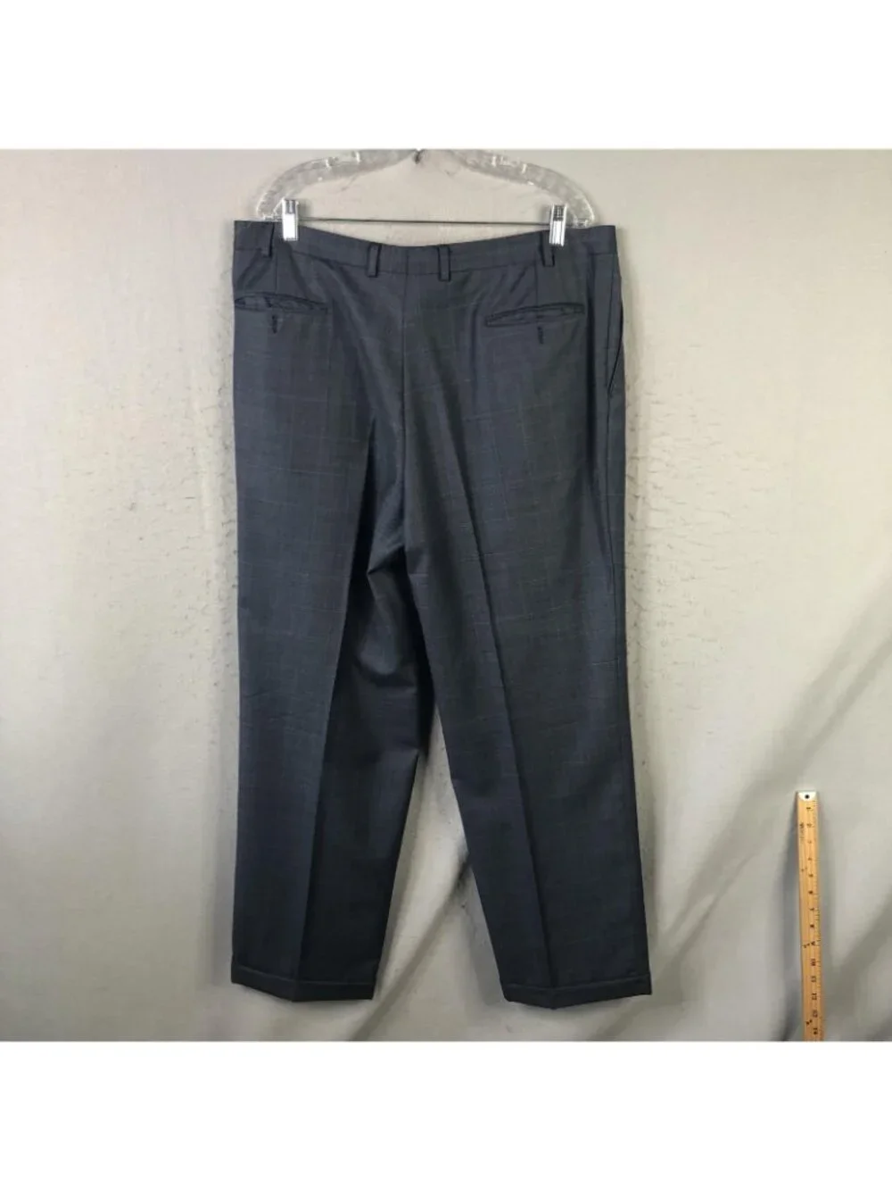 Lauren Ralph Lauren Suit Mens 48 Long Gray Wool Check 2 Piece 42x34 Classic